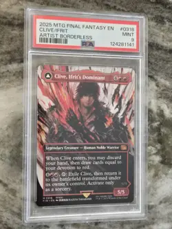 2025 MTG Final Fantasy Clive, Ifrit's Dominant Artist Borderless PSA 9 - Image 1