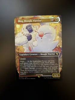 MTG Final Fantasy English Mog, Moogle Warrior Borderless 0476 Chocobo Track Foil - Image 1