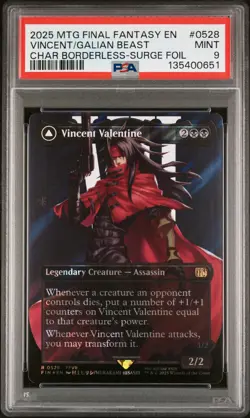 2025 MTG FINAL FANTASY #0528 GALIAN BEAST/VINCENT VALENTINE PSA 9 - Image 1