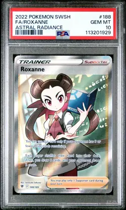 2022 Pokemon Roxanne (Full Art) - Astral Radiance - 188/189 - PSA 10 GEM MINT - Image 3