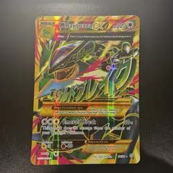 Pokemon TCG JUMBO/Oversized Mega M Rayquaza EX Full Art 98/98 XY Ancient Origins - Image 1