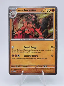Pokemon Twilight Masquerade Hisuian Arcanine - 100/167 - Cosmos Holo EXCLUSIVE - Image 1