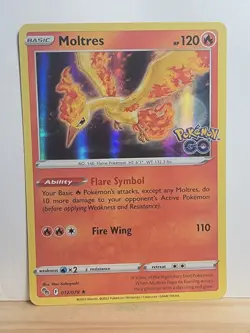Moltres - Pokemon Go 012/078 Holo Rare Pokemon TCG LP-NM - Image 1