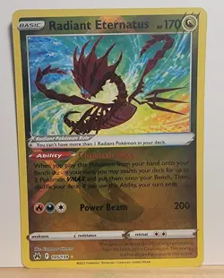 Pokemon TCG Crown Zenith: Radiant Eternatus 105/159 Radiant Holo Rare-NM - Image 1
