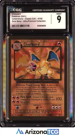 Pokemon 2021 Charizard 4/102 Gold Metal Celebrations Classic Collection CGC 9 - Image 1