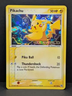 Pikachu 60/106 EX Emerald Reverse Holo Rare Pokemon TCG Nintendp NM - Image 1
