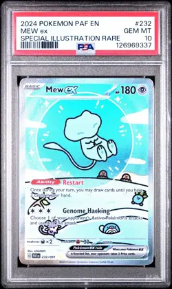 POKEMON PSA 10 2024 SV Paldean Fates Mew ex 232/091 SIR *9337 - Image 1