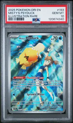 2025 POKEMON DRI EN-DESTINED RIVALS ILLUSTRATION RARE MISTY'S PSYDUCK PSA 10 - Image 1