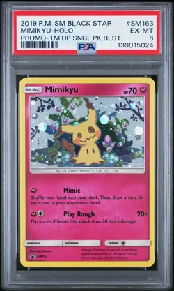 2019 POKEMON SM BLACK STAR PROMO TEAM UP SINGLE PACK BLISTERS MIMIKYU-HOLO PSA 6 - Image 1