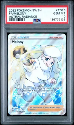 2022 POKEMON SWORD & SHIELD ASTRAL RADIANCE #TG26 FULL ART/MELONY PSA 10 - Image 1