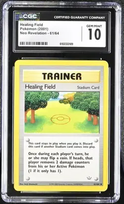 Pokemon Healing Field 2001 Neo Revelation 61/64 CGC 10 - Image 1
