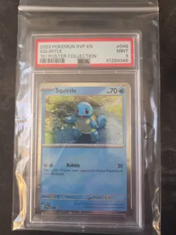 2023 Pokemon SVP EN Squirtle 151 Poster Collection - PSA 9 MINT - Image 1