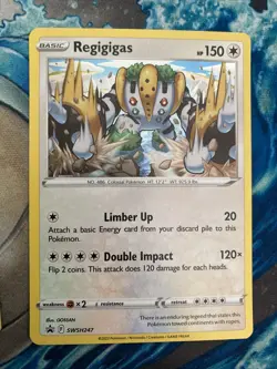 Regigigas Promo Card SWSH HOlo 247 NM Pokemon Card - Image 1