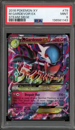 Pokemon M Gardevoir EX XY Steam Siege Holo Ultra Rare #79 PSA 9 Mint - Image 1