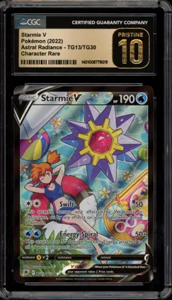 Pokemon Starmie V Astral Radiance Trainer Gallery Full Art #TG13 CGC 10 Pristine - Image 1