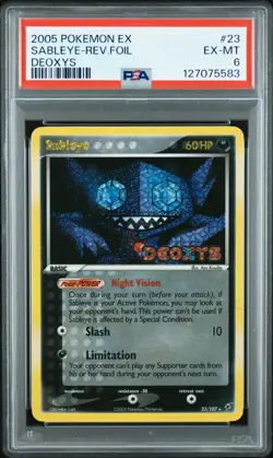 SABLEYE 2005 Pokemon EX Deoxys Reverse Holo #23 - PSA 6 - Image 1