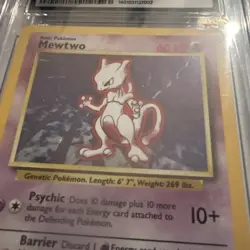 Pokemon TCG - Mewtwo Base Set 10/102 Holo Unlimited - Holo Rare - CGC Grade 7 - Image 2