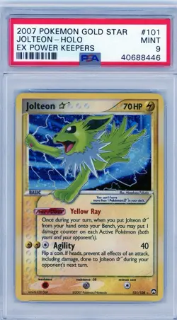 Pokemon Jolteon Gold Star #101 EX Power Keepers PSA 9 Mint - Image 1