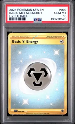 2024 POKEMON SFA EN-SHROUDED FABLE HYPER RARE #099 BASIC METAL ENERGY PSA 10 - Image 1