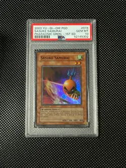 YUGIOH PSA 10 2003 Sasuke Samurai PGD-015 Super Rare 1st Edition *5302 - Image 1