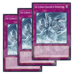 Yugioh The Ultimate Creature of Destruction x 3 1st Edition NM - Plus Free Holo - Image 1