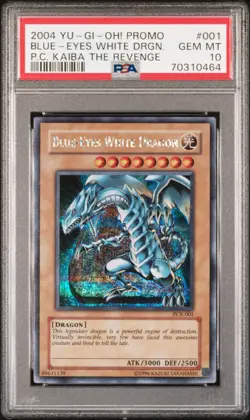 YUGIOH PSA 10 2004 Blue-Eyes White Dragon PCK-001 Secret Rare Promo *0464 - Image 1