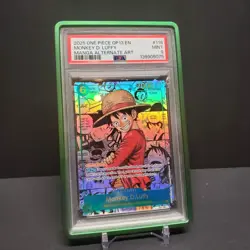 2025 One Piece Carrying His Will Monkey D Luffy Manga Alt Art #OP13-118 PSA 9 - Image 1