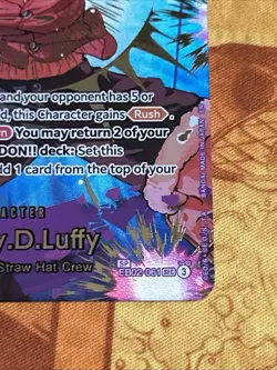 One Piece CCG Monkey D Luffy EB02-061 SEC SP - PRB02 Premium Booster - Near Mint - Image 2