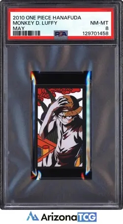 One Piece 2010 Monkey D. Luffy May One Piece Hanafuda PSA 8 - Image 1