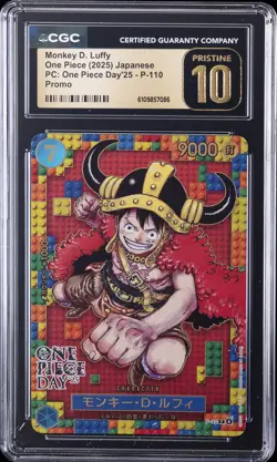 2025 ONE PIECE JPN PC: ONE PIECE DAY'25 PROMO MONKEY D. LUFFY CGC 10 PRISTINE - Image 1