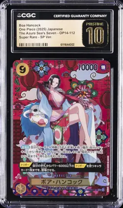 2025 ONE PIECE JPN THE AZURE SEA'S SEVEN #OP14-112 BOA HANCOCK CGC 10 PRISTINE - Image 1