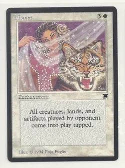 MTG LEGENDS 1x NM- Kismet Magic the Gathering Card All Permanents Come In Tapped - Image 1