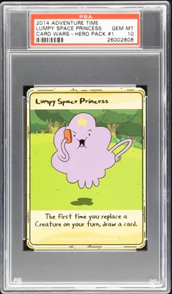 2014 Adventure Time Card Wars Lumpy Space Princess Hero #1 # PSA 10 - Image 1