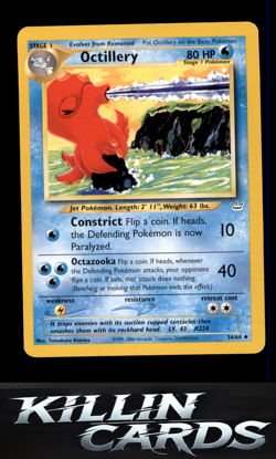 Octillery 34/64 Pokemon Uncommon Neo Revelation Card LP - Image 1
