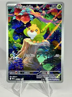 Sewaddle 087/086 Pokemon TCG White Flare Illustration Rare Card English NM - Image 1