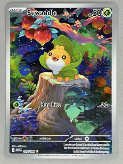 Sewaddle 087/086 Pokemon TCG White Flare Illustration Rare Card English NM - Image 3