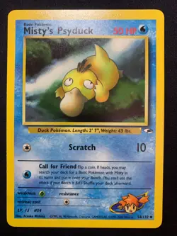 MISTY'S PSYDUCK - 054/132 - GYM HEROES - POKEMON CARD - LP - Image 1