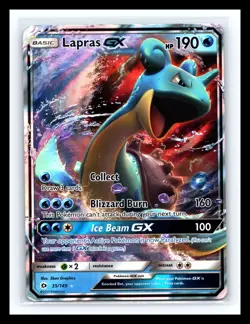 💥 Lapras GX - 35/149 - Pokemon Sun & Moon Base Set Ultra Rare Card - Image 1