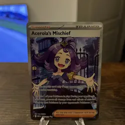 Pokemon Card Acerola's Mischief Ultra Rare ME01: Mega Evolution 165/132 - Image 1