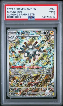 2024 POKEMON SVP EN-SV BLACK STAR PROMO #159 MAGNETON PSA 9 - Image 1