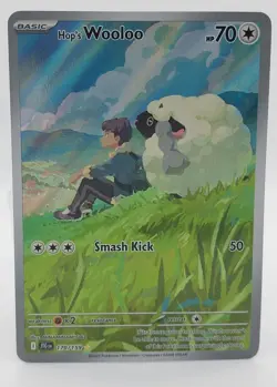 Pokemon Card Hop's Wooloo 170/159 Illustration Rare Sv09: Journey Together - Image 1