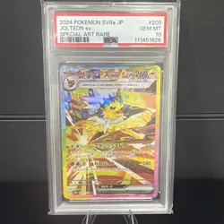 PSA 10 Jolteon ex SAR 209/187 Terastal Festival sv8a 2024 Pokemon Card Japanese - Image 1