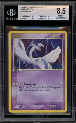 Pokemon Lugia EX Unseen Forces Reverse Holo Rare #29 BGS 8.5 - Image 1