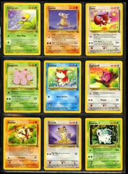 1999 Pokemon JUNGLE & FOSSIL Set COMPLETE Unlimited Edition COMMON Cards Lot NM - Image 2