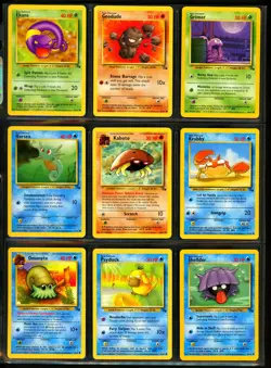 1999 Pokemon JUNGLE & FOSSIL Set COMPLETE Unlimited Edition COMMON Cards Lot NM - Image 3