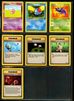 1999 Pokemon JUNGLE & FOSSIL Set COMPLETE Unlimited Edition COMMON Cards Lot NM - Image 5
