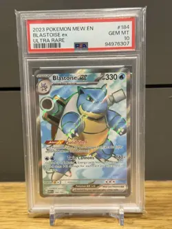 2023 POKEMON MEW EN-151 ULTRA RARE #184 BLASTOISE EX PSA 10 - Image 1