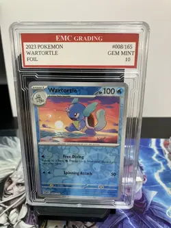 WARTORTLE #008/165 FOIL Pokemon 2023 Card GRADED 10 MINT TCG CCG - Image 1