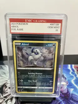 ABSOL #097/189 RARE FOIL Pokemon 2024 Card GRADED 10 MINT TCG CCG - Image 1