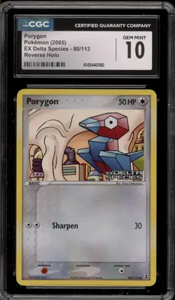 Pokemon Porygon EX Delta Species Reverse Holo #80 CGC 10 Gem Mint - Image 1